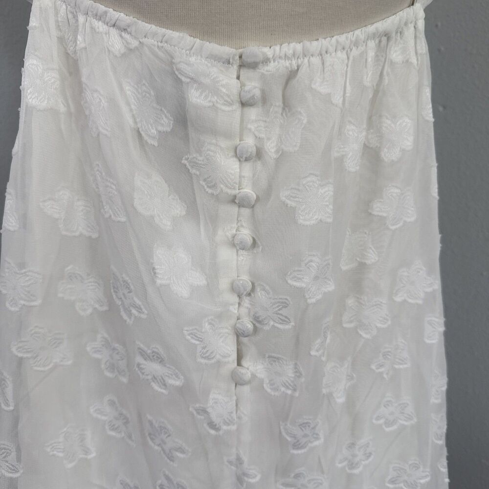 Princess Polly Mini Dress Womens 8 White Babydoll Fairy Whimsical Y2K 90s - Picture 7 of 12